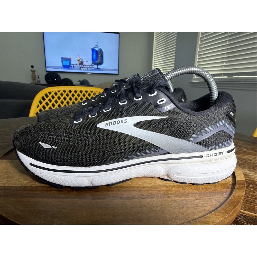 Brooks Ghost 15 Women’s Size 8.5 D Wide Black/White Running Sneakers 1203801D012